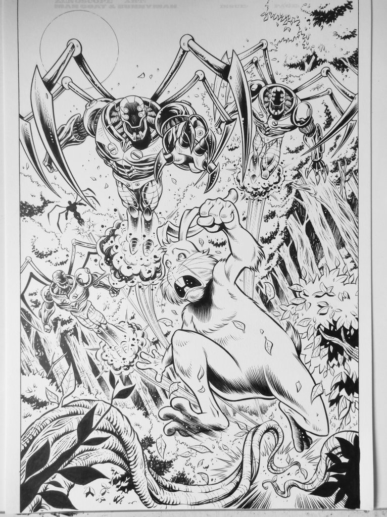 JordiTarragona6's tweet photo. My first cover for Zenescope, from the comic I'm drawing.  MAN GOAT AND BUNNYMAN;  GREEN EGGS &amp; BLAM.  with color of @cecidlcruz #zenescope #bunnyman #mangoat https://t.co/pTH8yHm6ik