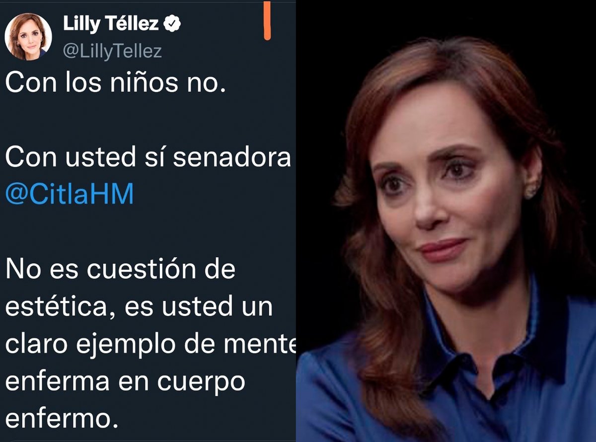 ¿Con qué cara, literalmente, <a href="/LillyTellez/">Lilly Téllez</a> se atreve a hablar de cuerpo sano?