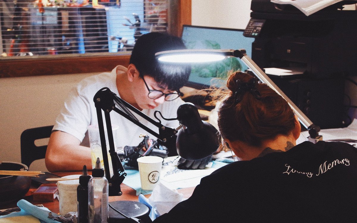 yintattoo's tweet photo. 每日工作花絮
#tattoo #刺青師 #纹身 https://t.co/UrLcr73eof