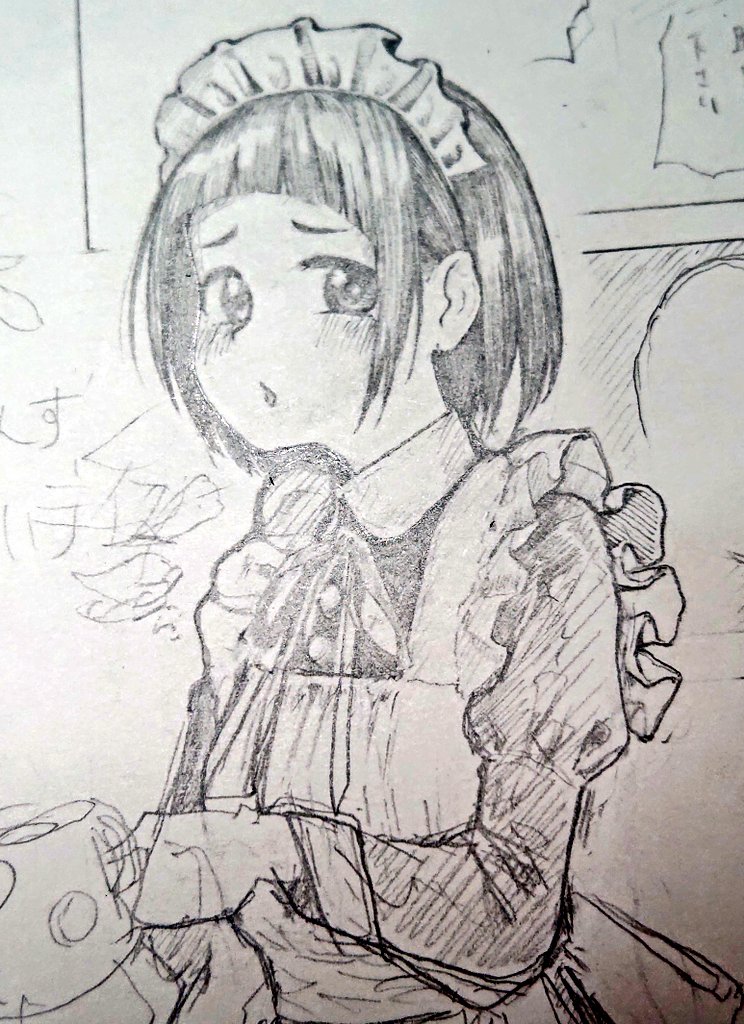 これからメイドさんのフリル描くんだなって思うと、想像以上にだりぃな 
