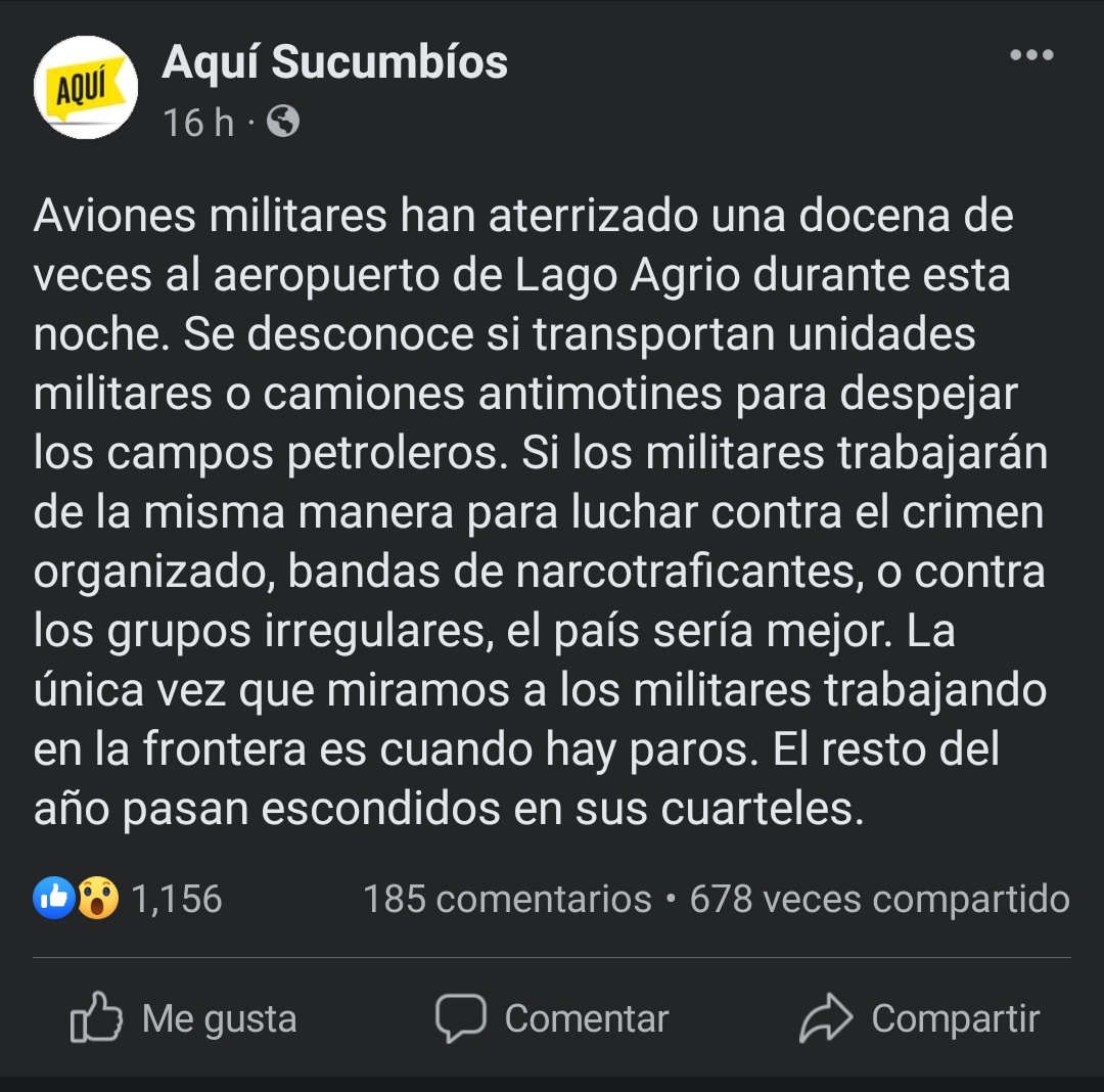 CastilloYelit's tweet photo. #ParoNacional2022Ec #ParoNacionalEcuador #Sucumbios https://t.co/8kZRb9nEPi