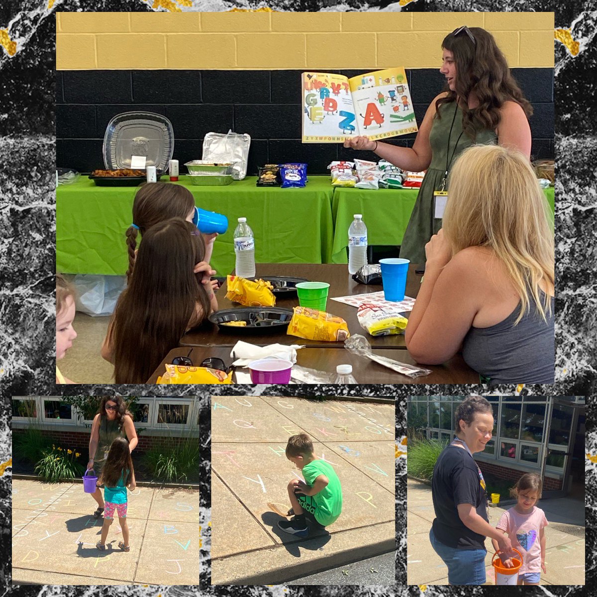 This afternoon, some QE kindergartners and their families gathered for lunch and alphabet fun! We look forward to seeing them and more kindergartners at our July and August events! #QvillePride #inspiring #connecting