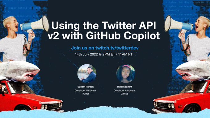 Want to learn how to work with the Twitter API v2 using GitHub Copilot? 👀  Join @suhemparack and @blackgirlbytes<a href="/tag/helloworld"class="tags"><span>#helloworld</span></a><a href="/tag/smartcitynairobi"class="tags"><span>#smartcitynairobi</span></a>