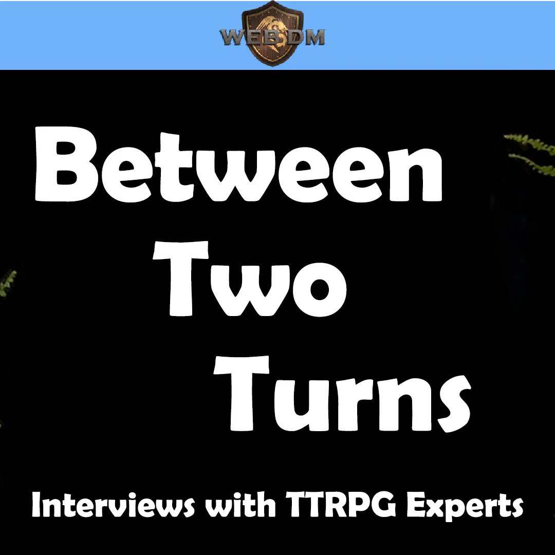 Coming up at 8pm tomorrow on Between Two Turns, we talk to Teos Abadia <a href="/alphastream/">Alphastream - Mastodon: Alphastream@dice.camp</a> about #ttrpg game design, and how being a freelance #dnd designer has changed over the last decade. Join us on Twitch for this great chat.