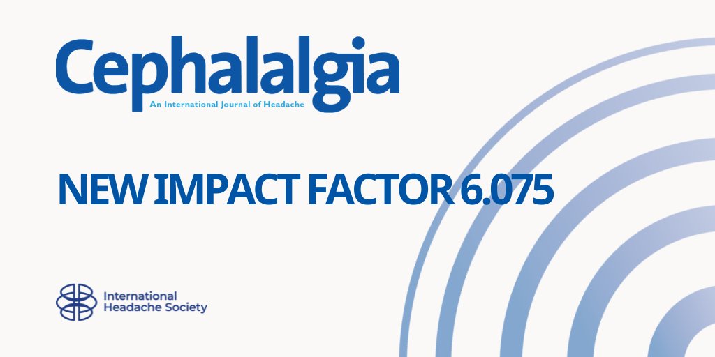 The new impact factor of Cephalalgia, the official journal of The International Headache Society has just been released. Thanks to all authors and reviewers for your big effort throughout the year! #headache #neurology #neuroscience #research