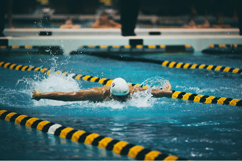 Hawkeyes who made a splash!  In 1935 head coach of University of Iowa swimming, David Armbruster, invented the butterfly stroke.
