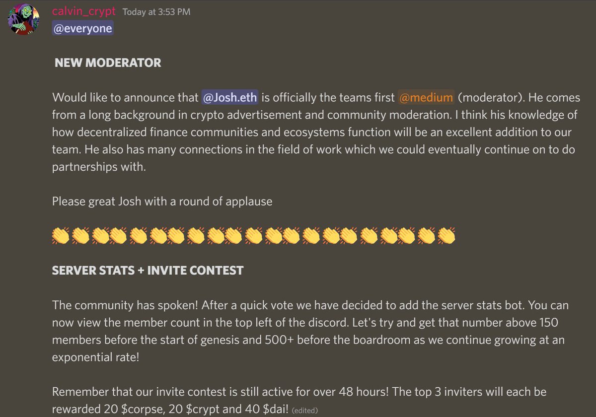 #cryptfinance #genesis #emissions begin in less than 24 hours! So excited to get this protocol started on the right foot! Game-fi will begin rolling out early july!

cryptfinancial.app
discord.gg/GuVE7mXn