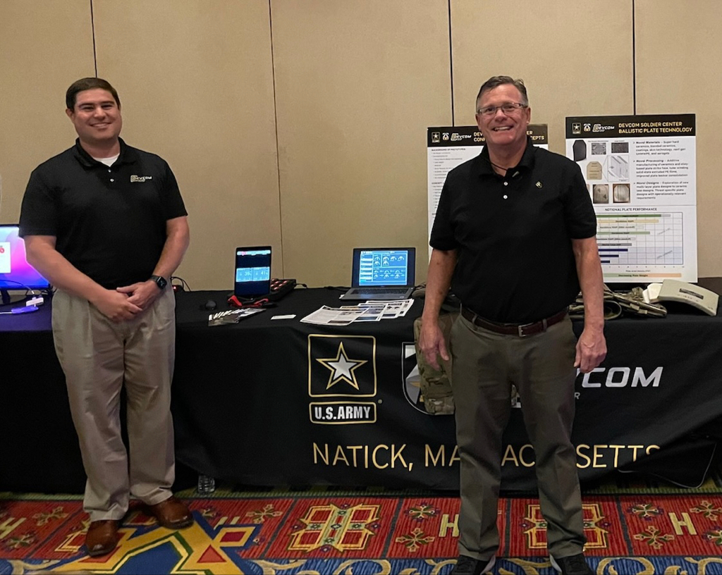 DEVCOM_SC's tweet photo. This week, we brought the #ScienceBehindTheSoldier from Natick to the Nominative Sergeants Major Solutions Summit at Fort Bliss. Thank you for a great Summit #ArmyModernization #TeamDEVCOM #ForgeTheFuture #SergeantsMajor #BodyArmor #ArmyStrong #SoldierCenterSTEM https://t.co/L2EYLQKNPs