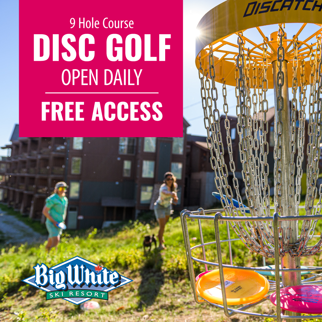 Our 9-hole disc golf course at Big White is open and ready to play! With the course ready for action, Altitude in the Village Centre Mall will open its doors tomorrow (Thursday, June 30) from 12-2 pm! 

#bigwhite #kelowna #okanaganlife