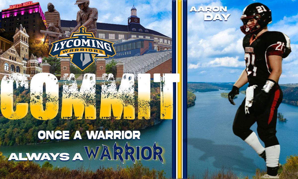 WarriorsFBall's tweet photo. The last defensive player of the day a Linebacker from Tussey Mountain HS, PA who knows a thing or two about tackling, Aaron Day had nearly 130 tackles his senior season! @Aaron52day, Welcome to the Warrior Family! https://t.co/JmthEOg6Kv