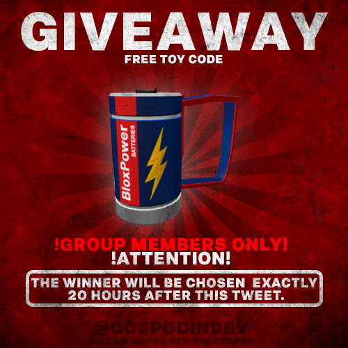 gospodindev's tweet photo. 👋Hi all again! Group Members Giveaway!😀
💥Giving away: Battery Backpack!
 To participate in the 18-hours giveaway, you must be:  ✅ My follower,
✅ Like this tweet,
✅ Retweet this tweet.
‼Join my Roblox group to join giveaway!‼. Good luck everyone!☘
#roblox #robloxgiveaways https://t.co/MBLKVj8oZ3