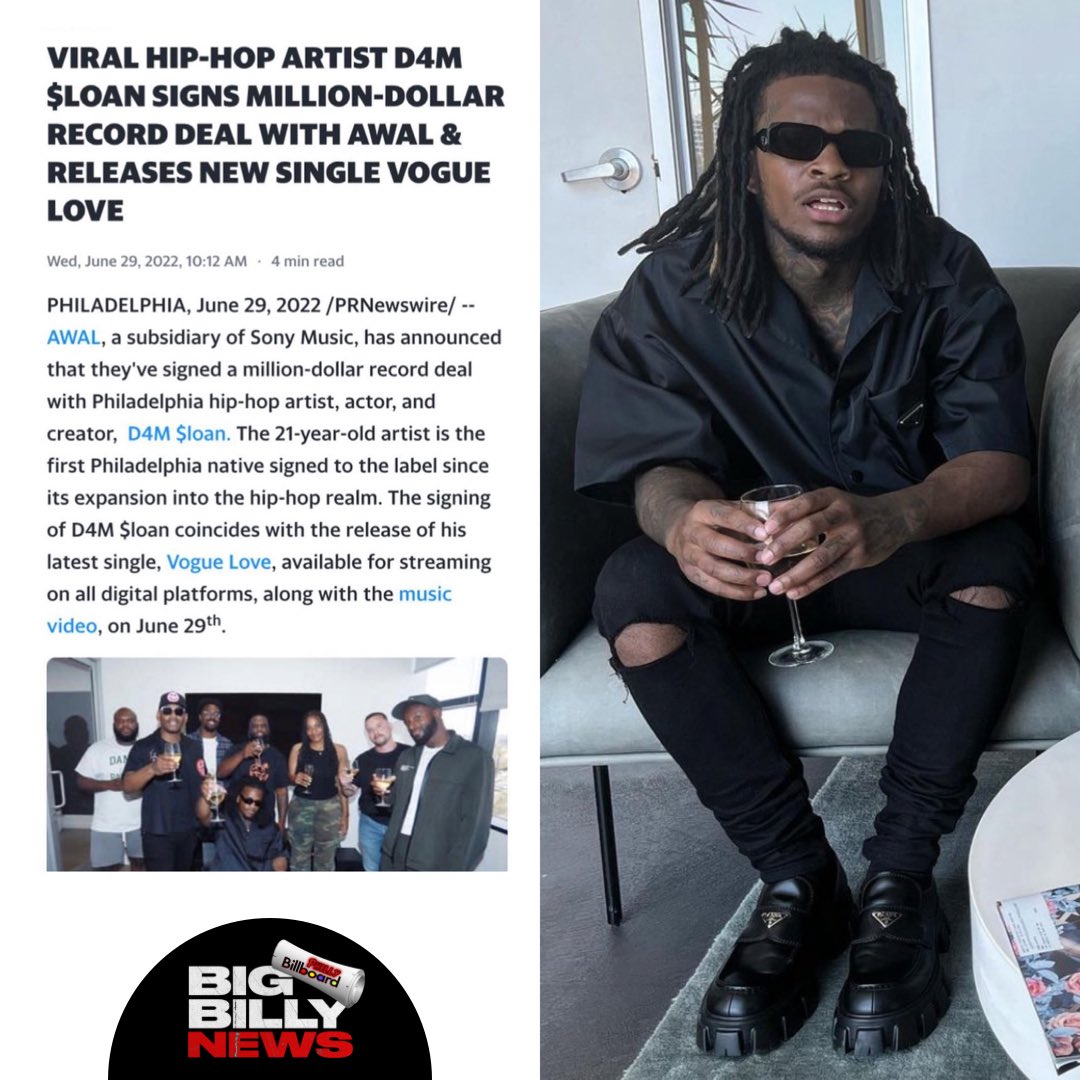 Congratulations To #D4MSloan For Signing A Million Dollar Record Deal 🗞