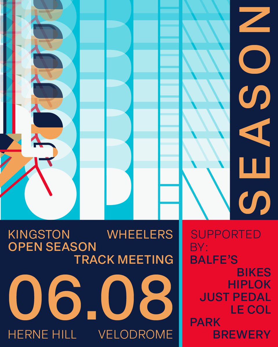 We’re back at <a href="/HerneHillVel/">Herne Hill Velodrome</a> with our Open Season Track Meeting on Saturday 6th August. Sign up to race or come along and watch! bit.ly/3bGR6pT

Poster by <a href="/MrGrunshaw/">Silver Machine Neil</a> 🙌
