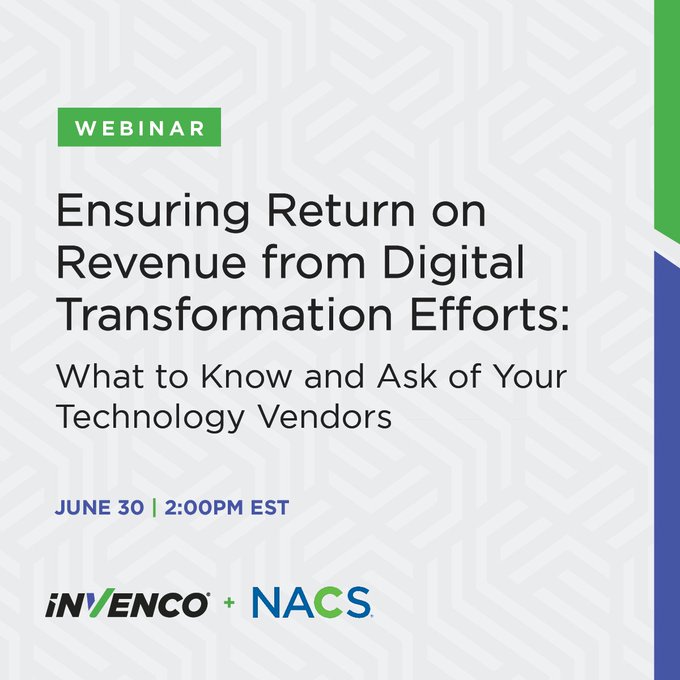 FMNStaff's tweet photo. We have a great webinar lined up tomorrow (Thurs., June 30, 1pm CTL) with Invenco. Dan Harrell, the company’s chief innovation officer will discuss how retailers can leverage EMV requirements to get more agile with their tech infrastructure. https://t.co/mT6yGdNdLW https://t.co/0dp4MzGob6