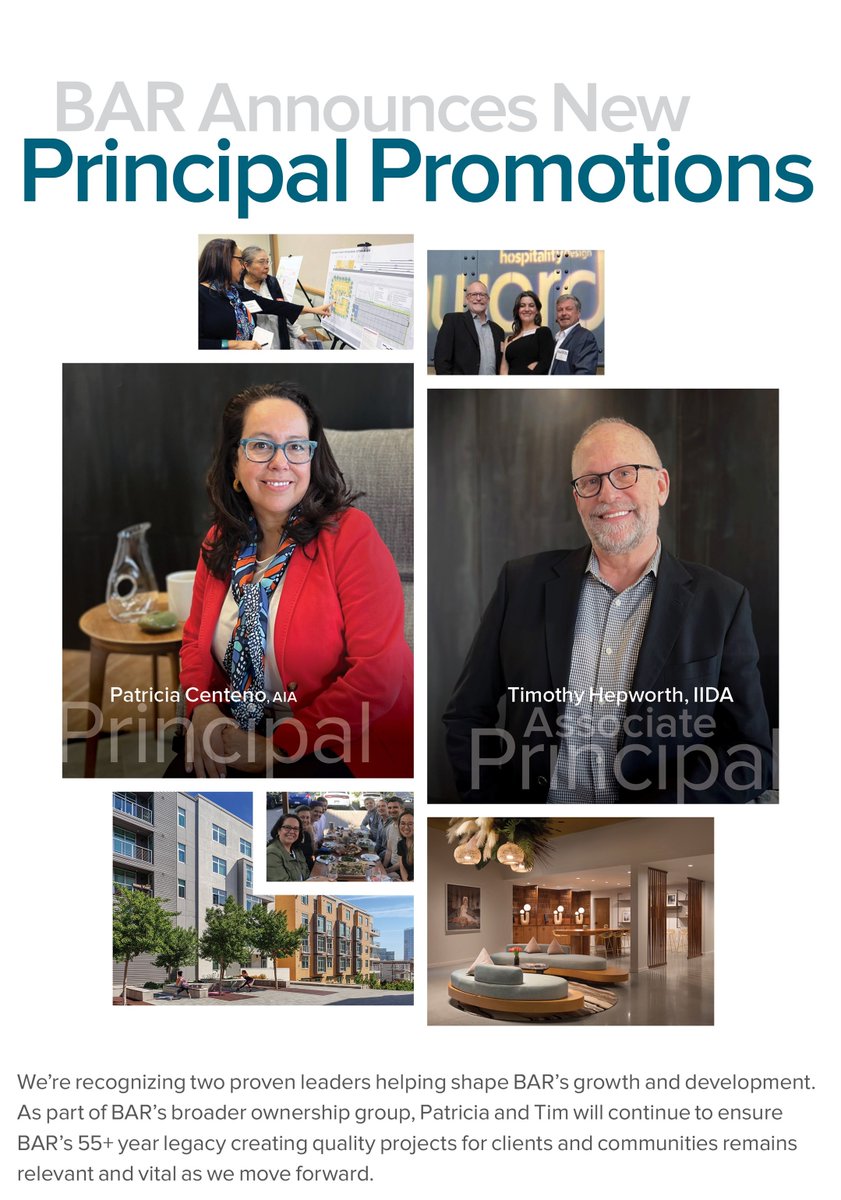 Congratulations to the promoted Patricia Centeno and Tim Hepworth!