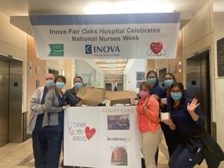 InovaHealth's tweet photo. Thank you to Residence Inn Fairfax City and Courtyard Fairfax Fair Oaks for recognizing Inova Fair Oaks Hospital nurses with sweet treats and messages of gratitude! We are so grateful for our community partners who celebrated #InovaNurses in honor of #NursesWeek. #TBT @Marriott https://t.co/IinXtJUGGm
