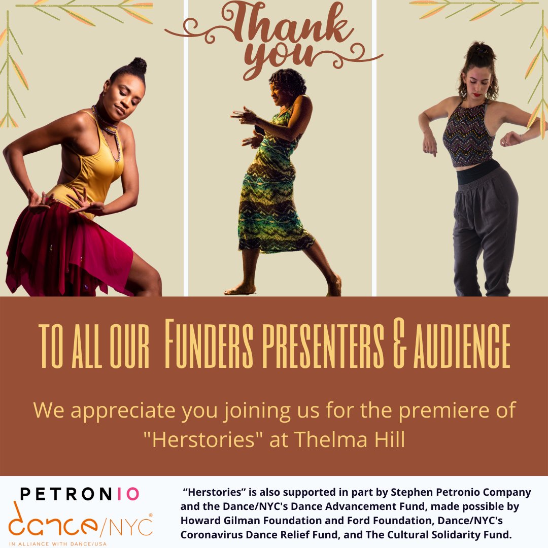 Thanks for an amazing event last week.

#artsforarts #Thpac #DavaloisFearonDance #Dancehall #nycdance #Brooklyn #Brooklynartscouncil #DanceNYC #SPC #Mark O’Donnell Theater