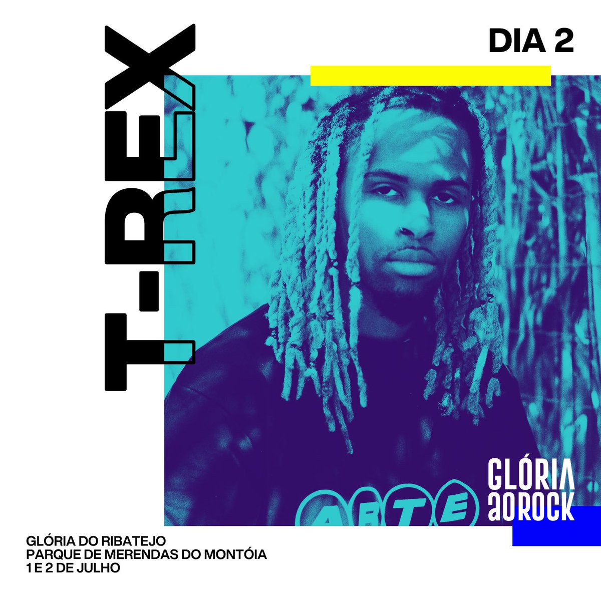 GloriaAoRock's tweet photo. Infelizmente Valete não poderá atuar no Glória ao Rock 2022 devido a ter contraído covid-19. T-Rex é o seu substituto e atua no dia 2 de julho, sábado.

Compra já o teu bilhete. https://t.co/BTda2QgUJk