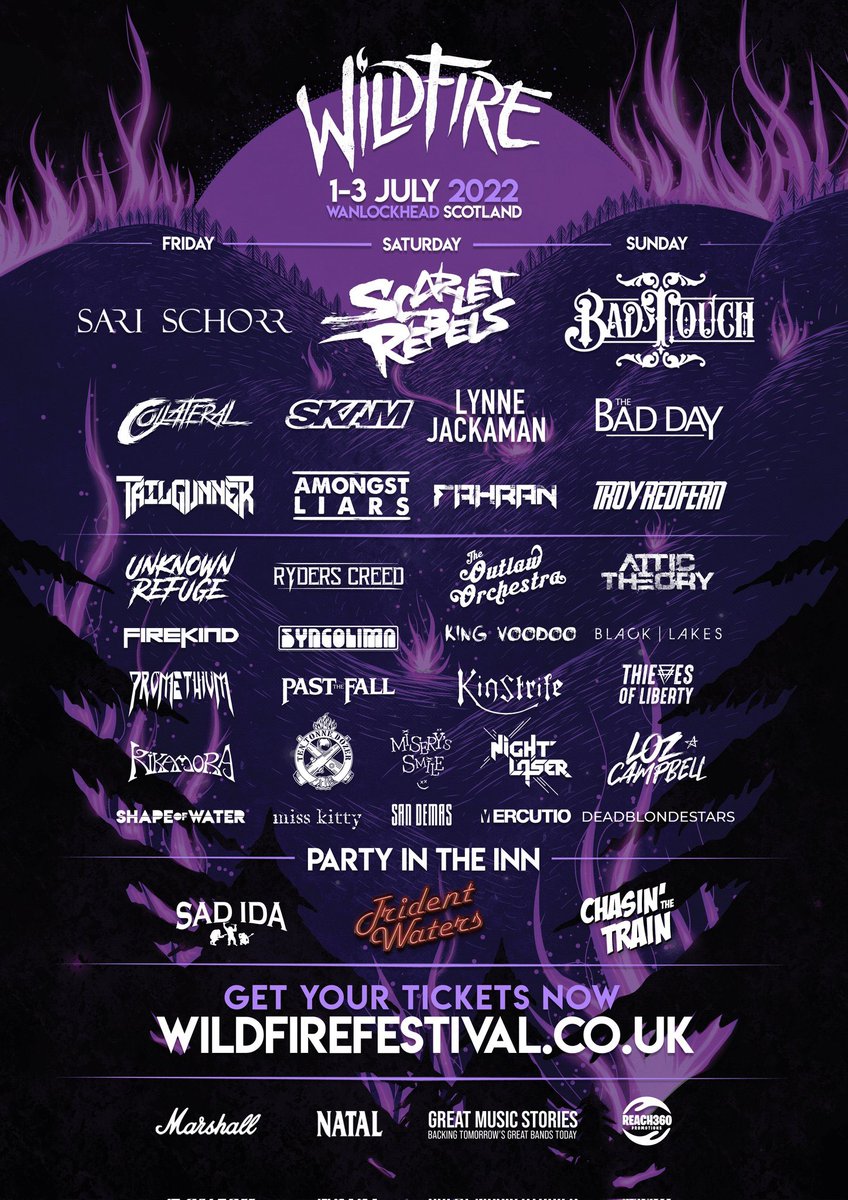 Last call for tix folks. <a href="/WildFireFestUK/">WILDFIRE</a> rolls this weekend. An exciting, varied and original line up. Something for everyone including Friday headliner <a href="/SariSchorr/">Sari Schorr</a> - #Nowplaying ‘Back to LA’. May dig out <a href="/SwampBorn/">Swamp Born Assassins</a> in a bit. #runtothewildfire 🏴󠁧󠁢󠁳󠁣󠁴󠁿❤️🍷😎💥