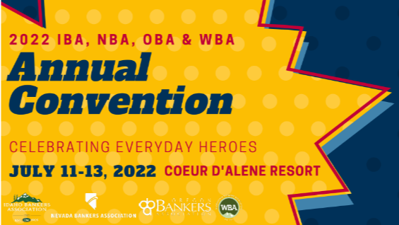 Our 2022 Convention is 2 weeks out but there's still time to join our biggest annual event in years! Featuring bankers from ID <a href="/NVBankers/">NVBankersAssociation</a> <a href="/ORBankers/">Oregon Bankers Association</a> <a href="/WABankers/">Washington Bankers</a>  this year’s event at the Coeur d’Alene Resort is your chance to learn and meet with bankers from across the West.