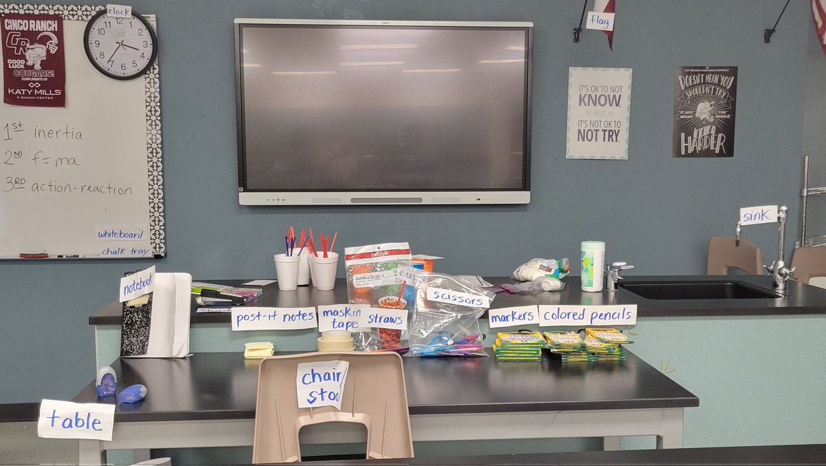MsCooperNJH's tweet photo. Labeled everything &amp; so many anchor charts for a language-rich classroom #ForceandMotion #NewtonsLaws  #8thGrade #Newcomer #Science #SummerSchool #HB4545 @KatyOOL @katyisd @charter2005 @ramimtulp https://t.co/RgjZLPXsZT