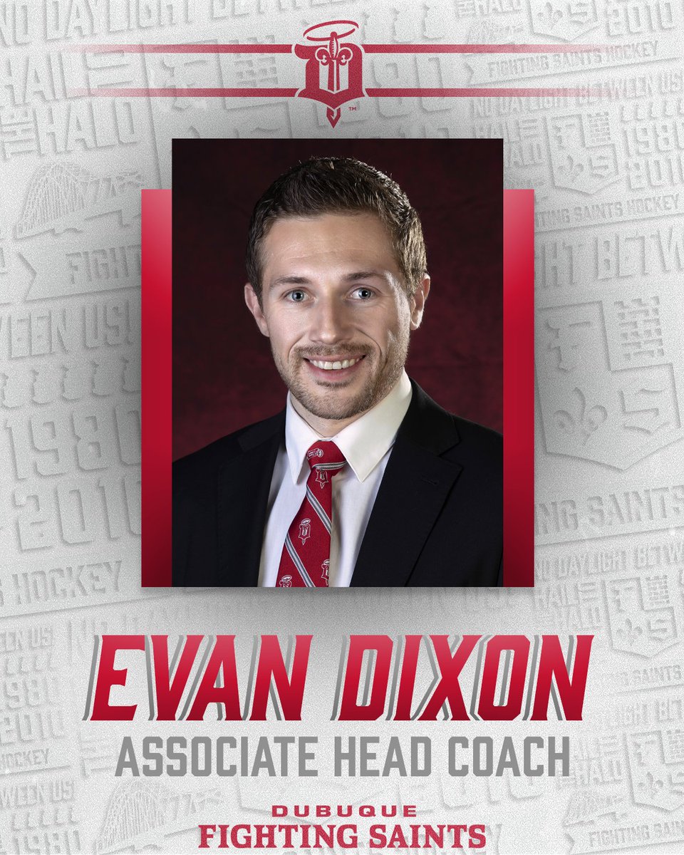 fightingsaints's tweet photo. We are proud to announce Evan Dixon has been promoted to Associate Head Coach heading into the 2022-23 season. Dixon will be entering his fourth season behind the Fighting Saints bench and sixth season overall in his coaching career. #KeyCityHKY
🔗: https://t.co/5hArX5bjCK https://t.co/FfoojJ5Ovb