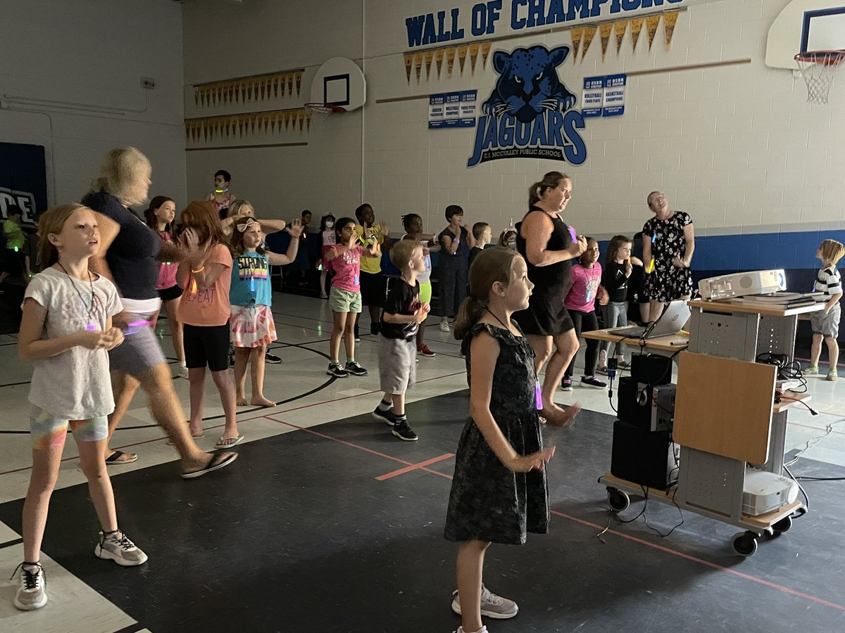 Balloon Pop #1 - we celebrated the last day of school today and we went out with a bang! The 1, 1/2, 2/3 &amp; 3/4 classes enjoyed a glow stick dance party in the gym.  We even had some of the 7 and 8s join us!!! <a href="/EIMJaguars/">E.I. McCulley</a> #ThatsAWrap #BalloonPop #DanceParty