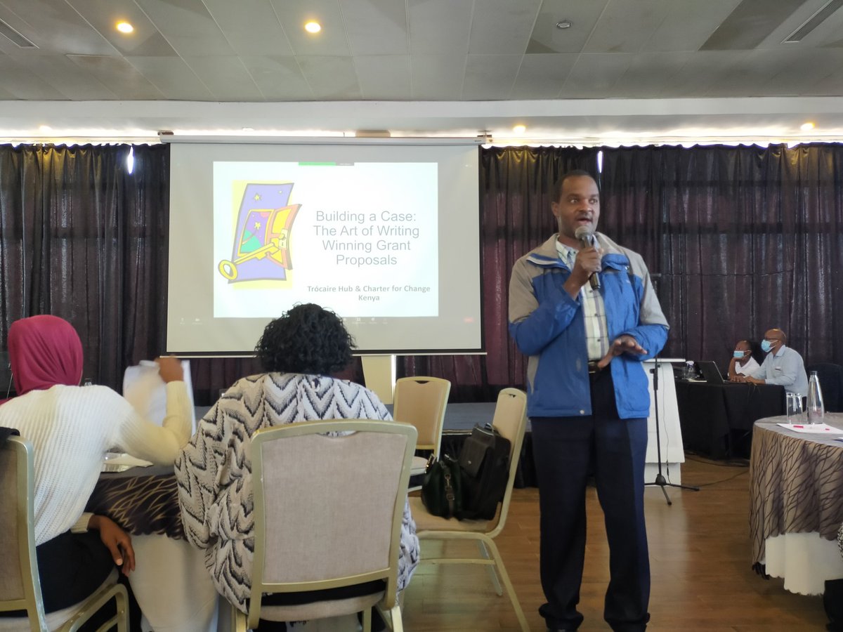 Day 2 of a 3-day Resource Mobilization Workshop supposed by <a href="/trocaire/">Trócaire</a> and <a href="/Charter4Change/">Charter4Change</a> Kenya attended by <a href="/WASHallianceKe/">WASH Alliance Kenya</a> and 19 other organizations. The Key Objective for Day 2 was selecting and responding to activate Calls for Proposals.