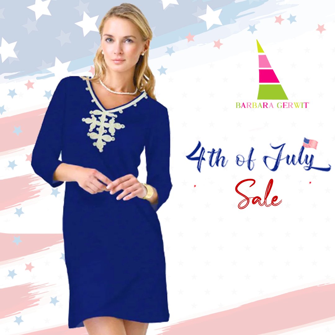 Whether it's a dressy occasion or festive party, this solid style is sure to make a lasting impression.🎀

Don't miss out on this Special 4th of July Sale!🤷🏻‍♀️💙
barbaragerwit.com/4th-of-july-sa…

#resortwear #resortwear #solidembroidered #solidnavydress #embroidereddress #July4th #4THJULY