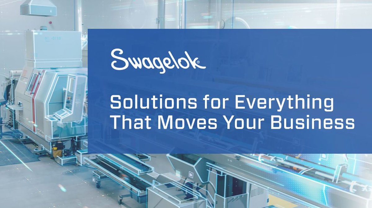 Swagelok's tweet image. Learn how we help companies achieve proper fluid supply, lubrication, and cooling for industrial machines and equipment with #fluidsystem solutions that promote safe, efficient, and reliable operation. ow.ly/KBFK50JKxxj
