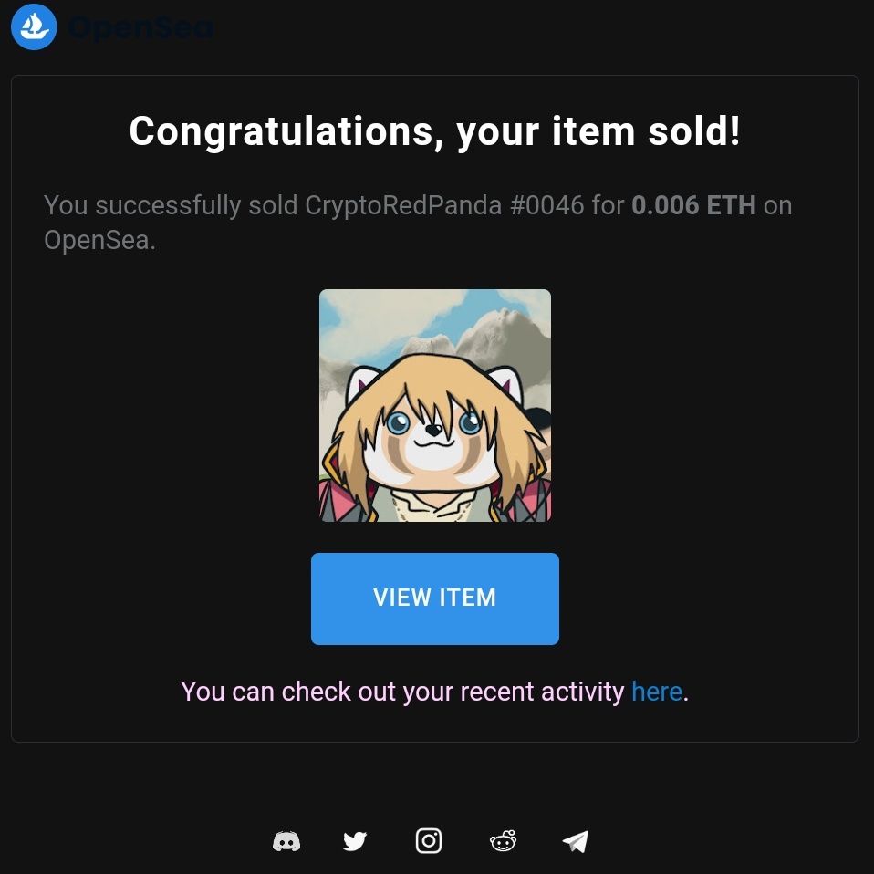 cryptoredpandas's tweet photo. SOLD SOLD SOLD!
The amazing @Grotyle1 just bought those 2 little brats: Howl and Haku!
Thank you so much for your support! You made my day! 🥺❤️

Go follow @Grotyle1! She's really supportive🥰

Check my OpenSea: https://t.co/jGkNR0VNJ7

#NFTCommunity #NFTfamily #NFTfam #NFTdrop https://t.co/oyyy2KJd6B