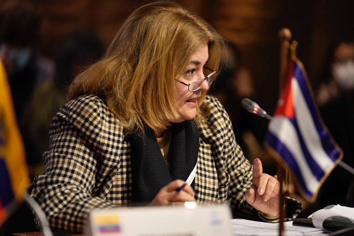 Interviene Viceministra del <a href="/MINCEX_CUBA/">MINCEX🇨🇺</a> <a href="/Deb_invexCuba/">Déborah Rivas</a> en 4ta Conf de #ALyC sobre #Población y #Desarrollo <a href="/cepal_onu/">CEPAL</a>.  Ratifica apoyo y compromiso de #Cuba al #ConsensodeMontevideo y al Plan de Acción de El Cairo.
.
#CubaConPaso2030 #VamosPorMás #CubaVive