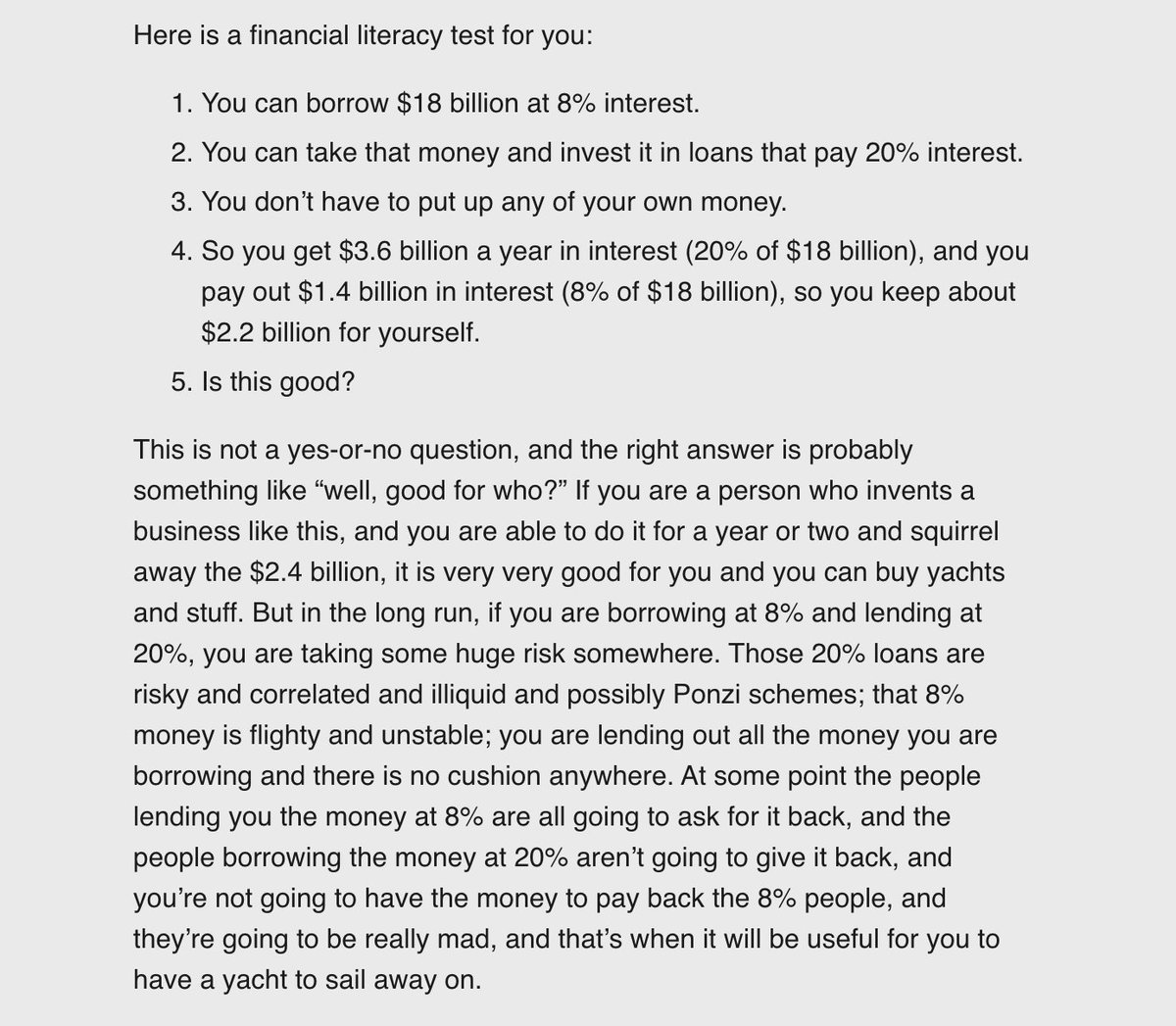 delk's tweet image. .@matt_levine is a national treasure.