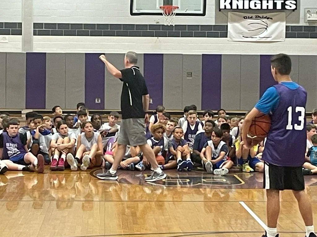 Thanks to Coach Joe Loughran Rutgers Newark Head Coach for speaking to our OB Hoops Inc campers today!