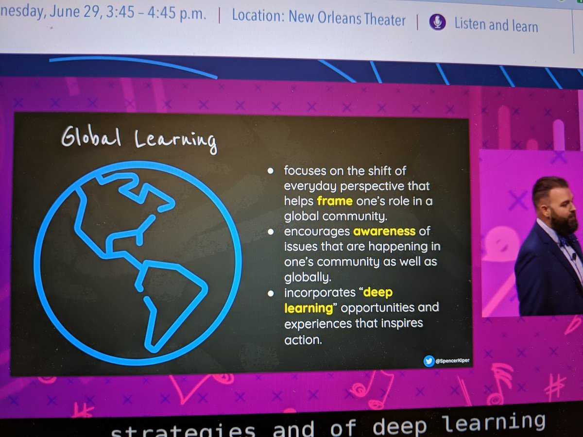 Julie Erickson (@fabricandbooks) on Twitter photo Global learning and technology -- educators are connected, more schools are 1:1, being able to come together to combat challenges even more important <a href="/SpencerKiper/">𝕊𝕡𝕖𝕟𝕔𝕖𝕣 𝕂𝕚𝕡𝕖𝕣</a> #ISTELive22 Global learning and technology -- educators are connected, more schools are 1:1, being able to come together to combat challenges even more important <a href="/SpencerKiper/">𝕊𝕡𝕖𝕟𝕔𝕖𝕣 𝕂𝕚𝕡𝕖𝕣</a> #ISTELive22