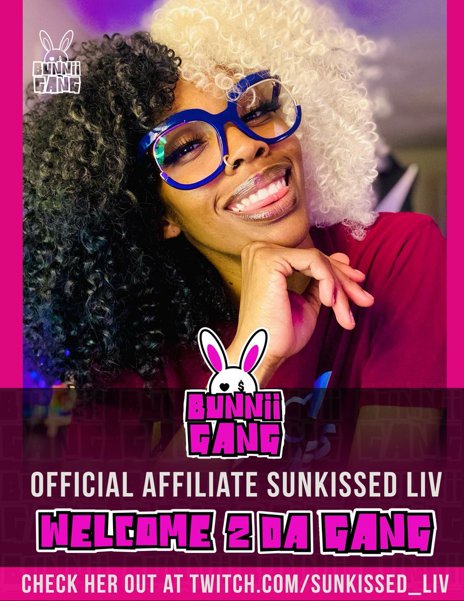 bunniigang's tweet photo. JOIN US IN WELCOMING @Sunkissed_Liv TO THE BUNNII GANG FAM!!! GANG, GANG🐰🤘🏾#BUNNIIGANG #HOPWITUS https://t.co/2I86viLOUL