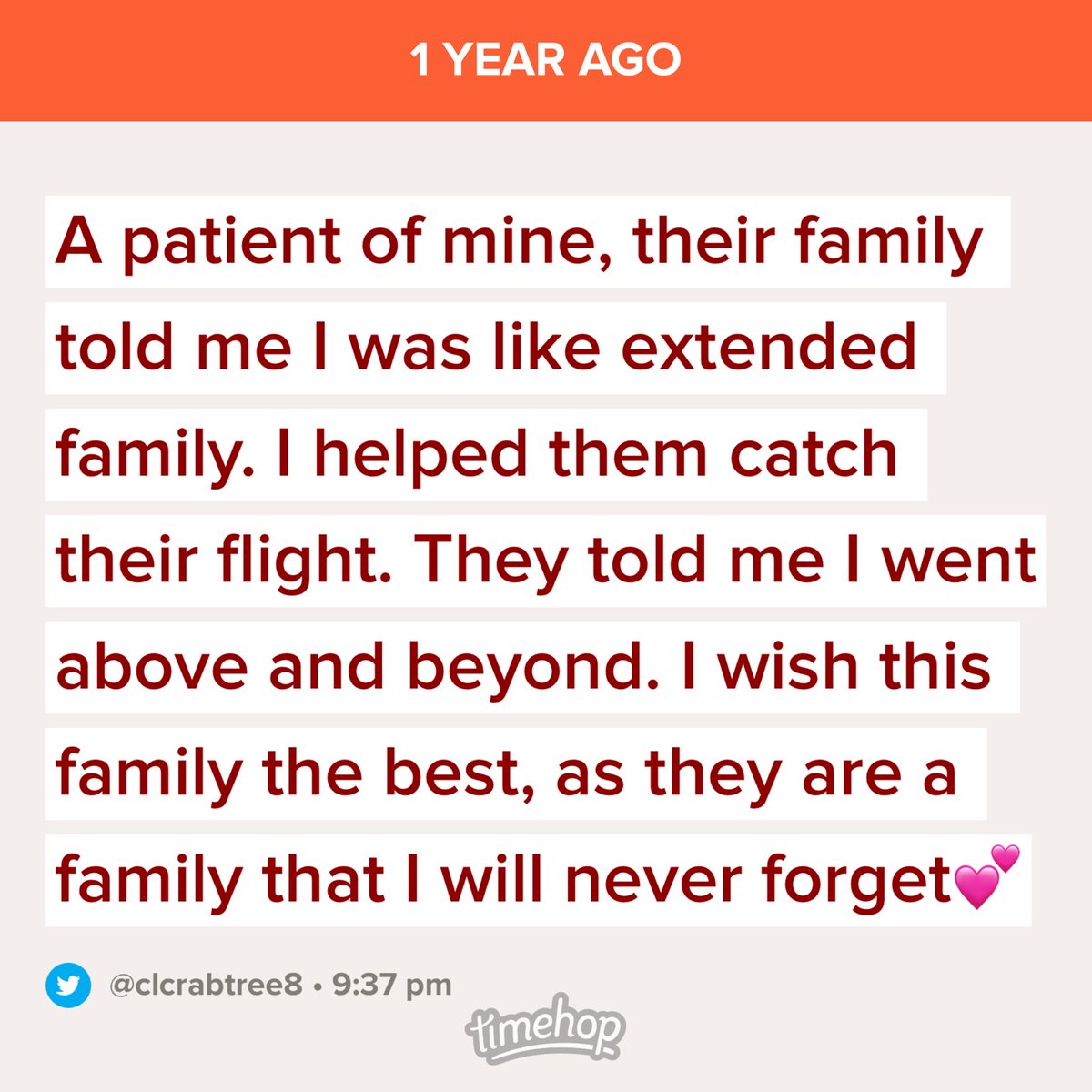 clcrabtree8's tweet photo. I won’t ever forget this patient or this family 💛 https://t.co/JYgexzvT8s