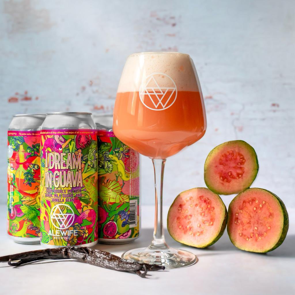 What are you sipping on all summer?! I Dream in Guava is a Sour DIPA bursting with Guava, Milk Sugar, and Vanilla Bean, hopped with Citra, El Dorado, and Mandarina Bavaria. It clocks in at 8% ABV.

••••••

#alewifebrewing #sunnysidequeens #tasteislife #alewifebeer #nycbeer