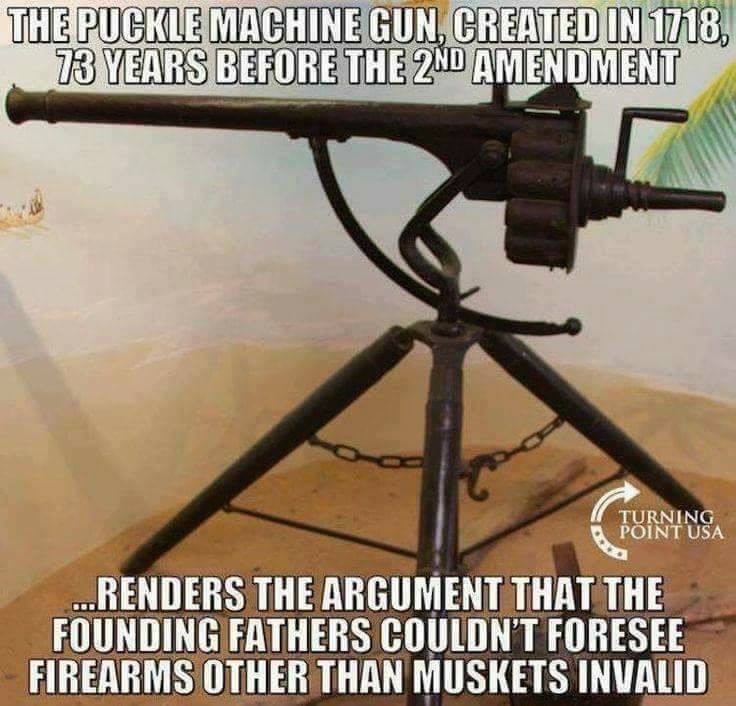 Morgana Le Faye *Patriot *America 1st* 🇺🇸 (@keltic_witch) on Twitter photo <a href="/Booker4KY/">Charles Booker</a> The Founders and Framers had advanced waeapons of the time, they also had their own war ships, ordinance and cannon. Then, there was my person favorite - may I introduce the Puckle Gun - which anyone could own? <a href="/Booker4KY/">Charles Booker</a> The Founders and Framers had advanced waeapons of the time, they also had their own war ships, ordinance and cannon. Then, there was my person favorite - may I introduce the Puckle Gun - which anyone could own?