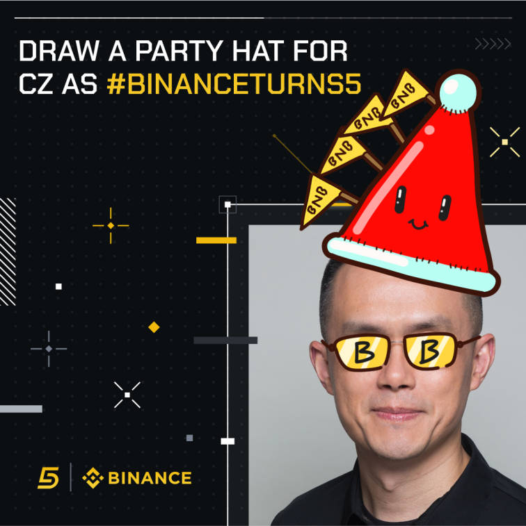 Wish you happiness 🌈
<a href="/cz_binance/">CZ 🔶 BNB</a> <a href="/binance/">Binance</a>
#BNB #Binance 
#BinanceTurns5 #CZBdayHat