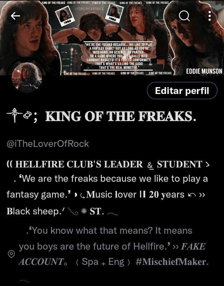 iLoverOfMetal's tweet photo. 𓂅；❛We're the freaks because... we like to play a fantasy game? But as long as you're into band, or science, or parties, or a game where you toss balls into laundry baskets! It's forced conformity.❜ ˎˊ˗
                  
﹟𝐍𝐄𝐖 𝐋𝐀𝐘𝐎𝐔𝐓 𝐁𝐘 𝐌𝐄. https://t.co/UvsA5BbHsz