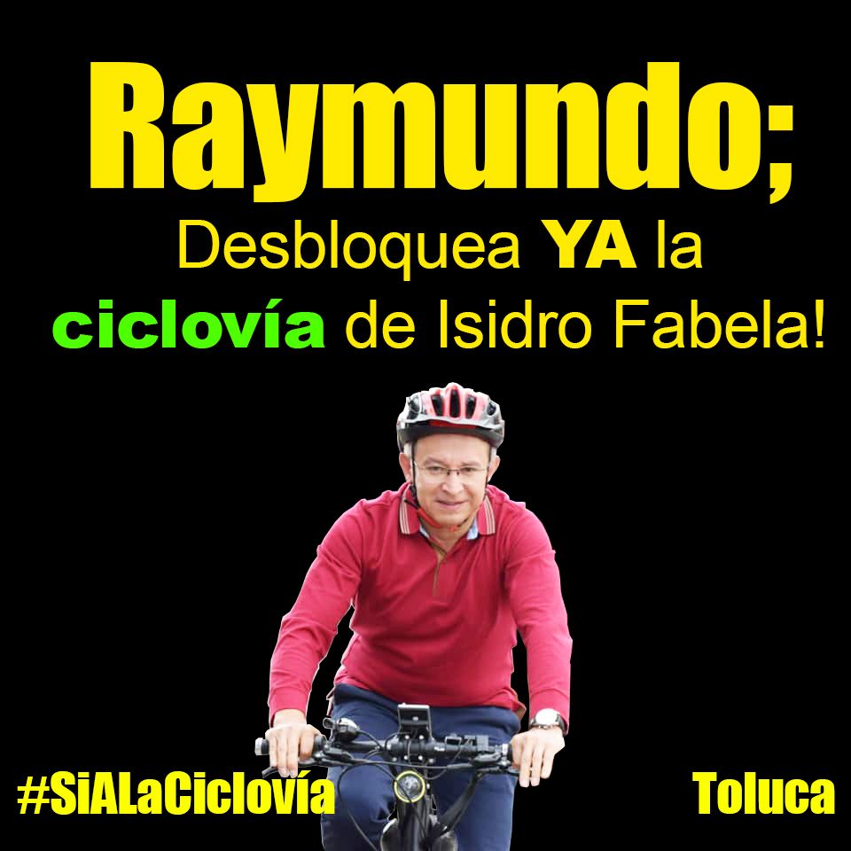 CometaColectiva's tweet photo. @RaymundoMC Desbloquea la ciclovía de Fabela! 🚴‍♀️🚴‍♂️
Meses de gestión, proyecto ejecutivo listo, presupuesto estatal autorizado. Prioriza la vida de los ciclistas de #Toluca. Qué se construya YA! 
#SiAlaCiclovía
#MovilidaSustentable
@TolucaGob
@LuisLimonChavez
@SEMOV_Edomex https://t.co/EvMp3w4ZeJ