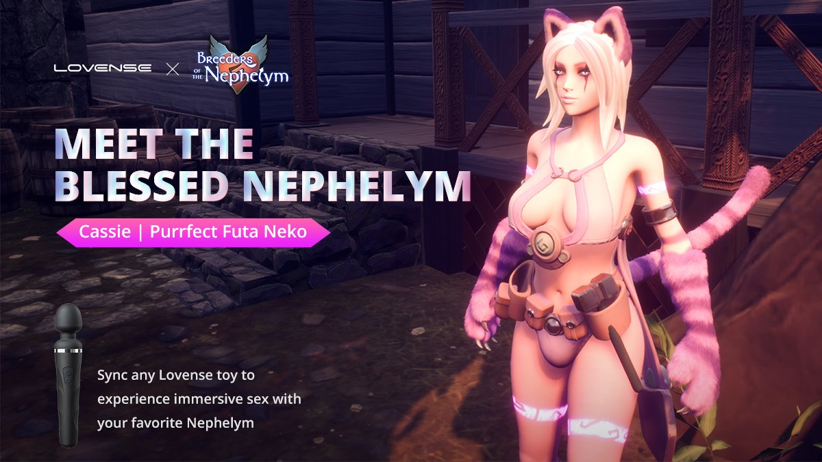 Lovense Gaming on X: Meet Cassie, a feisty blessed one in Breeders of the  Nephelym! She is the town architect, and you can speak to this sexy kitten  to upgrade your barns