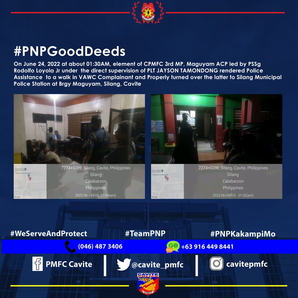 #PNPGoodDeeds
#SerbisyongTapat
#SerbisyongMayMalasakit
#AlagangPNP
#WeServeAndProtect
#PNPKakampiMO
#TeamPNP