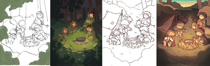 Sketch > Finished piece process 