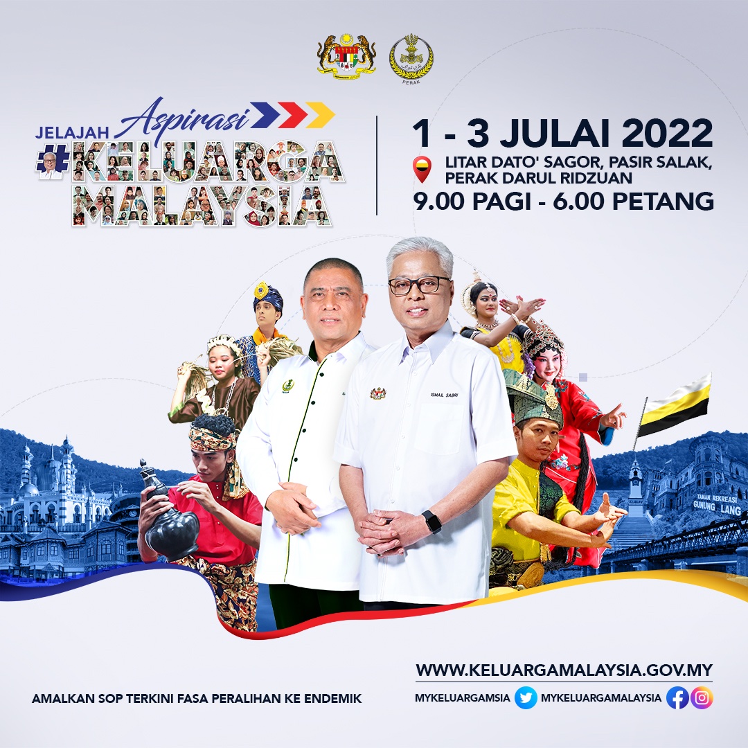 AADKMalaysia's tweet photo. Jelajah Aspirasi #KeluargaMalaysia akan bersama dengan orang Perak pada 1 hingga 3 Julai 2022 bermula jam 9 pagi hingga 6 petang di Litar Dato' Sagor, Pasir Salak, Perak. https://t.co/flAfpnYjxm