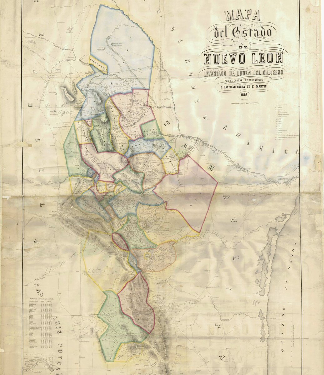 mapoteca_mx's tweet photo. Nuevo León 1853, el primer mapa con municipios

Además de ser estéticamente muy bello por el avanzado colorido que identifica a cada municipio, este mapa tiene una historia muy interesante...

⬇️

#mapas #NuevoLeon #Monterrey #monterreysinagua https://t.co/zGqpnrp93S
