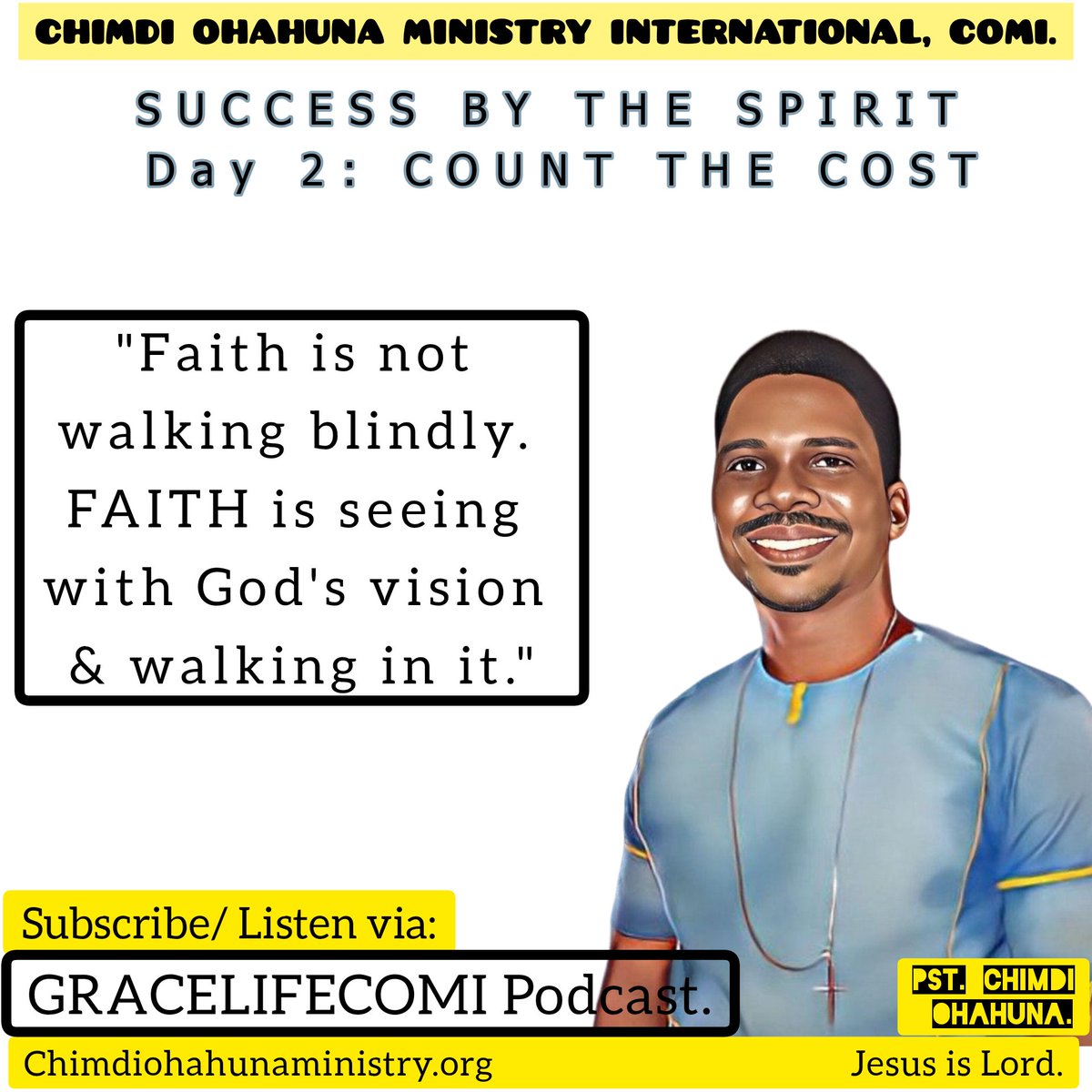 GracelifeComi's tweet image. SUCCESS BY THE SPIRIT.
Teaching Excerpts from Day 2.
Follow link to listen to teaching: anchor.fm/gracelife-comi…

Jesus is Lord.
 #PstFunkeOhahuna #gracelifecomipodcast #gracelifecomi #chimdiohahunaministryinternational #PstChimdiOhahuna #goodsuccess #virtues #values #HolySpirit