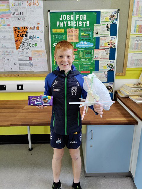 stpatsarmagh's tweet photo. Egg drop winners:
1st: Martin Quinn with “Triangle of death”. Perfectly preserved passenger.
2nd: Faolan McCann with“Oobleck 2.0”. Slightly cracked but mostly intact.
3rd: Liam Haughey with “LDA”. Scrambled but poached a few ideas for next year.
#STEM #CrackingWork ❤️💚 https://t.co/x8TTvnG4in