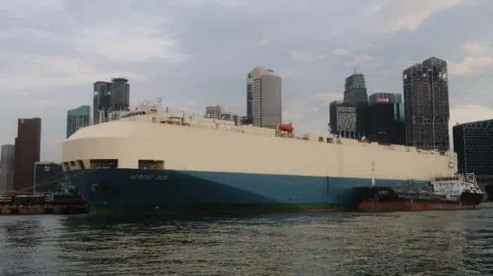 MarineInsight's tweet photo. TotalEnergies Marine Fuels and Mitsui O.S.K. Lines, Ltd. (MOL) have successfully completed the first biofuel bunker operation for a vehicle carrier in Singapore.
...Check Out this article 👉https://t.co/aiJ7xPlAtx
#BunkerOperation #Shipping #Maritime #MarineInsight https://t.co/sAmmrkHsae